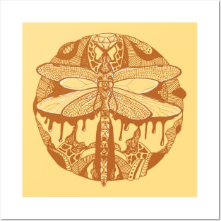 Terracotta Circle of the Dragonfly Posters and Art